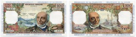 FRANKREICH 
 Französische Territorien. Dept. Guadeloupe/Guyana. 100 Francs o. J. (1964). Pick 10b. Sehr selten in dieser einmaligen Erhaltung. I