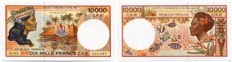 FRANKREICH 
 Französische Territorien. Pazifik Territorien. 10000 Francs o. J. ...