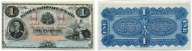 HAITI 
 Banque Nationale d’Haiti. 1 Piastre vom September 1875. Pick 70. Min. Klebespur auf Rückseite. -II