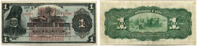 HAITI 
 Banque Nationale de la Republique d’Haiti. 1 Gourde 1919 (provisorische Ausgabe). Serie E. Pick 140a. III