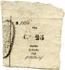ITALIEN 
 Lombardo-Veneto / Assiedo di Palmanova (1848). Lot. Carta Monetata. 25 Centesimi 1848. 50 Centesimi 1848. 1 Lira 1848. 2 Lire 1848. 3 Lire ...