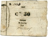 ITALIEN 
 Lot. Carta Monetata. 25 Centesimi 1848. 50 Centesimi 1848. 1 Lira 1848. 2 Lire 1848. 3 Lire 1848 & 6 Lire 1848. Gavello 60-64. Richter B46-...