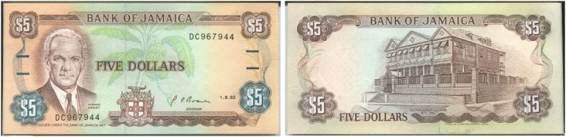 JAMAIKA 
 Lot. 50 Cents von 1960/1970. 1 Dollar vom 1. September 1987. 2 Dollar...