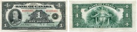 KANADA 
 Bank of Kanada – Banque du Canada. Lot. 1 Dollar of 1935 (engl. Text) (3). 1 Dollar of January 2nd 1937 (2) & 2 Dollars of January 2nd 1937....