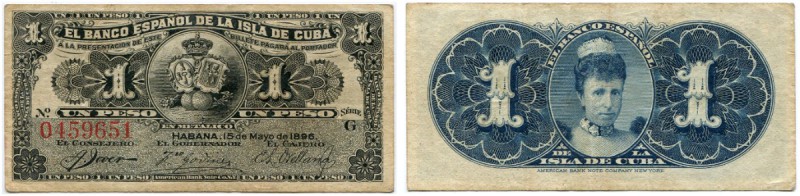 KUBA 
 Lot. Banco Español de la Habana. 5 Centavos (2). 10 Centavos. 50 Centavo...