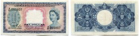 MALAYA 
 Malaya und British Borneo. 1 Dollar vom 21. März 1953. Pick 1a. Linzmayer BCC B1a. III+