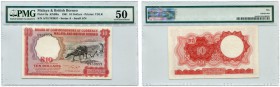 MALAYA 
 10 Dollars vom 1. März 1961. Pick 9a. Linzmayer BCC B9a. Grading by PMG 50. -I