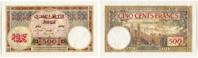MAROKKO 
 500 Francs vom 10. November 1948. Pick 15b. Hervorragende Erhaltung. -I