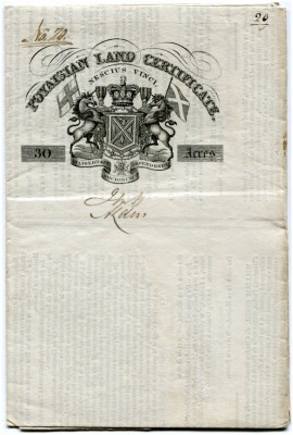 NICARAGUA 
 Actie/Kaufanleihe vom 31. Dezember 1830 für den Landkauf von 30 Mor...