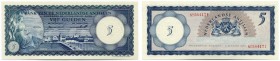 NIEDERLANDE 
 Niederländische Antillen. 5 Gulden vom 2. Januar 1962. Pick 1. Hervorragend erhalten. I