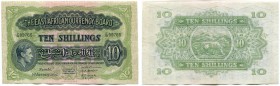 OSTAFRIKA 
 East African Currency Board. 10 Shillings vom 1. Januar 1952. Pick 29b. II+