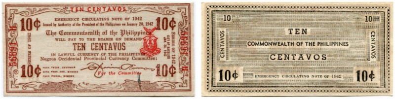 PHILIPPINEN 
 Lot. Notgeld diverser Ausgabestellen. Bohol. 50 Centavos 1942. Ca...