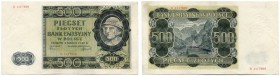 POLEN 
 Lot. Polnische Bank. Ausgaben 1940/1941. 1 Zloty bis 500 Zlotych & Polnische Nationalbank. Ausgaben 1944. Lot. 50 Grozny bis 500 Zlotych. Pic...