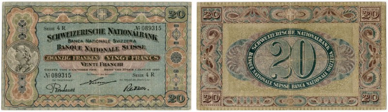 SCHWEIZ 
 2. Emission 
 20 Franken vom 1. Januar 1920 (Gesetz vom 6. Oktober 1...