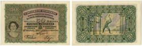 SCHWEIZ 
 2. Emission 
 50 Franken vom 1. August 1920 (Gesetz vom 6. Oktober 1905). Richter/Kunzmann CH21k. Pick 5d. Zweifach gefaltet. III+