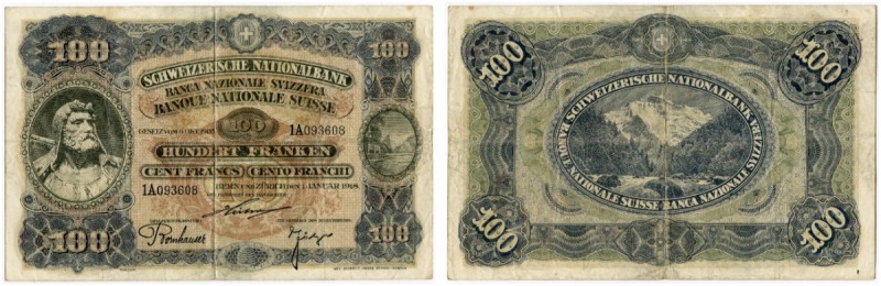 SCHWEIZ 
 3. Emission 
 100 Franken vom 1. Januar 1918 (Gesetz vom 6. Oktober ...