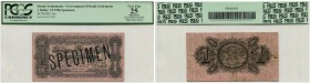 STRAITS SETTLEMENTS 
 1 Dollar vom 1. September 1906 Specimen. SPECIMEN diagonal in schwarzer Farbe und waagrecht CANCELLED in Perforation. Zu Pick 1...