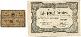 UNGARN 
 Lot. Münzscheine des K + K Hauptmünzamtes. 6 Kreuzer vom 1. August 1949. 10 Kreuzer vom 1. August 1949. Ausgaben des K + K Finanzministerium...