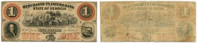 UNITED STATES OF AMERICA / USA 
 Georgia 
 Lot. Merchants and Planters Bank. 1 Dollar of June 2nd 1857. 1 Dollar of June 1st 1859 (2). North Western...
