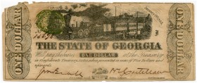 UNITED STATES OF AMERICA / USA 
 Georgia 
 Lot. Civil War. State of Georgia. 50 Cents of January 1st 1863. 1 Dollar of January 1st 1863 & 2 Dollars ...