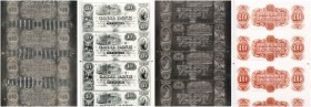 UNITED STATES OF AMERICA / USA 
 Louisiana 
 Canal Bank / New Orleans Canal Banking Company. Lot. Two printing plates (obvers and revers) of 10 Doll...