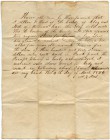 UNITED STATES OF AMERICA / USA 
 Missouri 
 Clay County. Bill of Sale for 2 slaves for life! March 4th 1846. Impressive and rare document of the his...