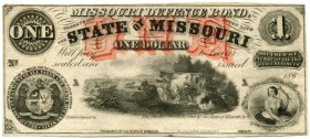 UNITED STATES OF AMERICA / USA 
 Missouri 
 State of Missouri. Missouri Defence Bond. 1 Dollar of …186. Reminder. Watermark W T. Criswell/Currency 1...