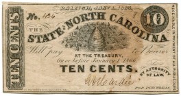 UNITED STATES OF AMERICA / USA 
 North Carolina 
 Lot. 1 Dollar of October 1st 1861. 2 Dollars of October 4th 1861. 10 Cent of January 1st 1863. 25 ...