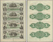 UNITED STATES OF AMERICA / USA 
 South Carolina 
 Lot. State of South Carolina. Revenue Bond Scrip 2nd Issue. 2 uncut sheets with 5 Dollars (2) & 10...