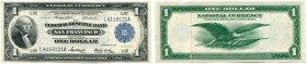 UNITED STATES OF AMERICA / USA 
 United State Notes 
 Federal Reserve Bank Notes. 1 Dollar Series 1918/San Francisco. Sign. Teehee/Burke/Clerk/Calki...