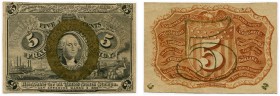 UNITED STATES OF AMERICA / USA 
 United State Notes 
 Second issue, March 3rd 1863. Lot. 5 Cents. 10 Cents. 25 Cents & 50 Cents. All with overprint ...