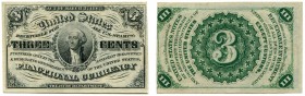 UNITED STATES OF AMERICA / USA 
 United State Notes 
 Third issue, March 3rd 1863. Lot. 3 Cents & 10 Cents (2, Sign. Colby/Spinner). Pick 105, 108e....
