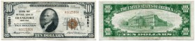 UNITED STATES OF AMERICA / USA 
 National Bank Notes 
 Citizens First National Bank of Frankfort. 10 Dollars Series of 1929. Small size. III