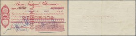 Saint Thomas & Prince: 100 Escudos 1947 P. 35A, center fold and several creases in paper, pinholes, center hole, still strong paper and nice colors, c...