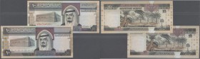 Saudi Arabia: Pair with 10 Riyals ND(1983-84), P.23a, regular note with pinholes at right and 10 Riyals ND(1983-84), P.23a proof in XF condition with ...