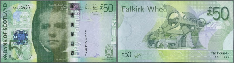 Scotland: Bank of Scotland 50 Pounds 2007 P. 127 in condition: UNC.
