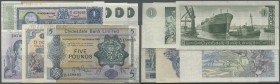 Scotland: set with 8 Banknotes containing 5 x 1 Pound 1942, 1969, 1971 and 1975 and 2 x 5 Pounds 1969, 1971 Clydesdale Bank Limited and 1 Pound 1969 B...