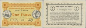 Senegal: Gouvernement Général de l'Afrique Occidentale Française, Colonie du Senegal 2 Francs L.11.02.1917, P.3c, very nice condition with bright colo...