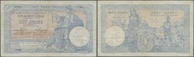 Serbia: 100 Francs 1905 P. 12 a, used with stronger center fold, several other folds, no holes or tears, crispness and original colors left in paper, ...