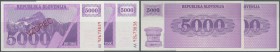 Slovenia: set of 2 consecutive notes with Specimen overprint 5000 Tolarjev 1992 P. 10, both in condition: UNC. (2 pcs)