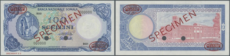 Somalia: 100 Shillings 1966 Specimen P. 9as in condition: UNC.