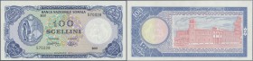 Somalia: 100 Scellini 1971 P. 16a, in exceptional condition with only one light dint at right and a minor color dot at lower left, but unfolded, witho...