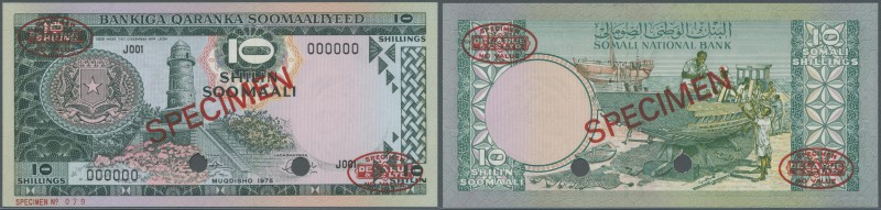 Somalia: 10 Shillings 1975 Specimen P. 18s in condition: UNC.