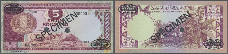 Somalia: 5 Shillings 1978 Specimen P. 21s in condition: UNC.