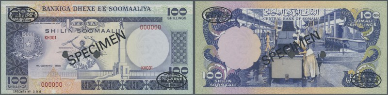 Somalia: 100 Shillings 1981 Specimen P. 30s in condition: UNC.