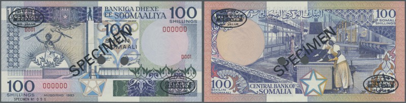 Somalia: 100 Shillings 1983 Specimen P. 35as in condition: UNC.