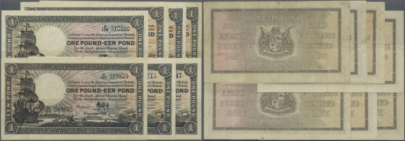South Africa: set of 7 notes of 1 Pound P. 84 containing dates 1x 1941, 1x 1942,...