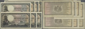 South Africa: set of 7 notes of 1 Pound P. 84 containing dates 1x 1941, 1x 1942, 2x 1943, 1x 1944 and 2x 1945, all in similar condition: F+ to VF-. (7...