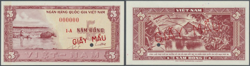 South Vietnam: 5 Dong ND Specimen P. 13s, in condition: UNC.
