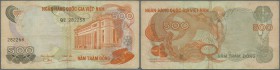 South Vietnam: bundle of 100 pcs 500 Dong 1970 P. 28, all in used condition with stains and folds from VG to F. (100 pcs)